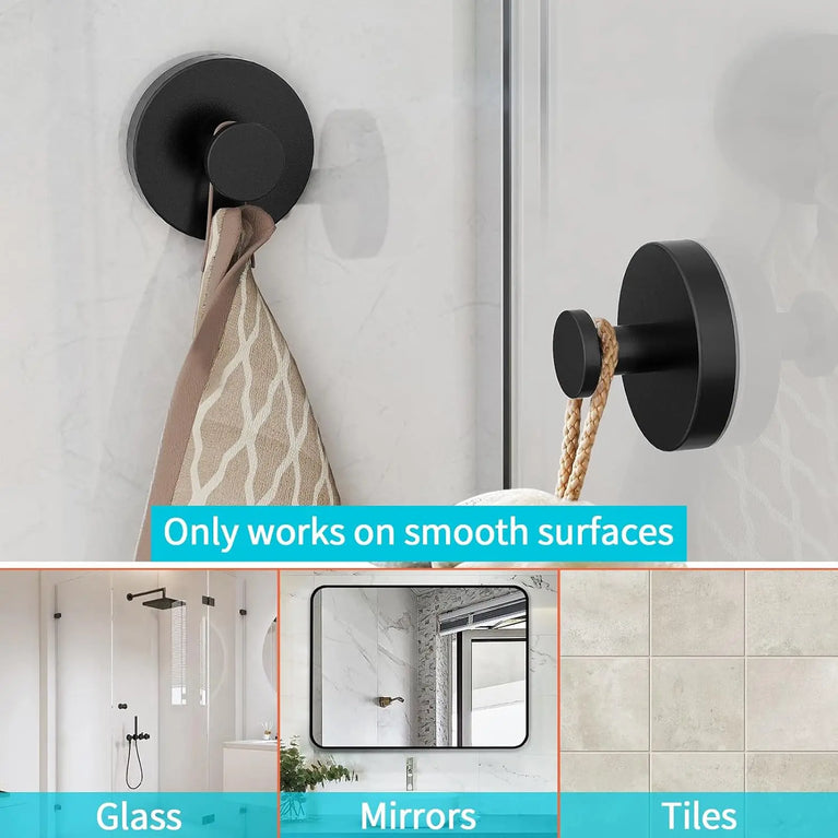 Black/white Vacuum Suction Cup Hooks Punch Free Bath Sucker Hook Wall Hook Hanger Glass Kitchen Bathroom Hooks for Towel Handbag