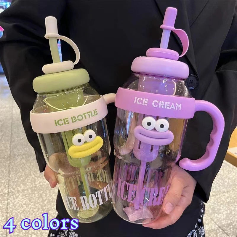 Cute Large Capacity Waterbottle With Straw Leak Proof Tumbler