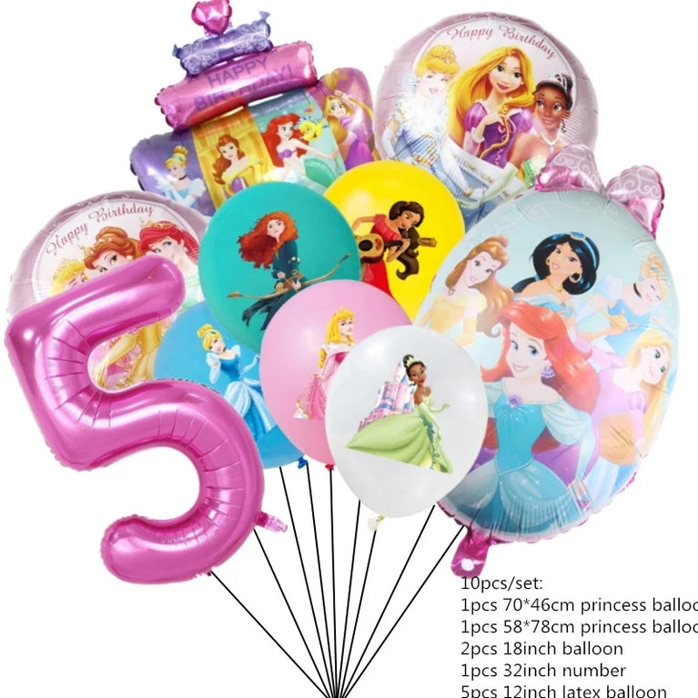 Princess Six Theme Party Disposable Tableware Set Girls Birthday