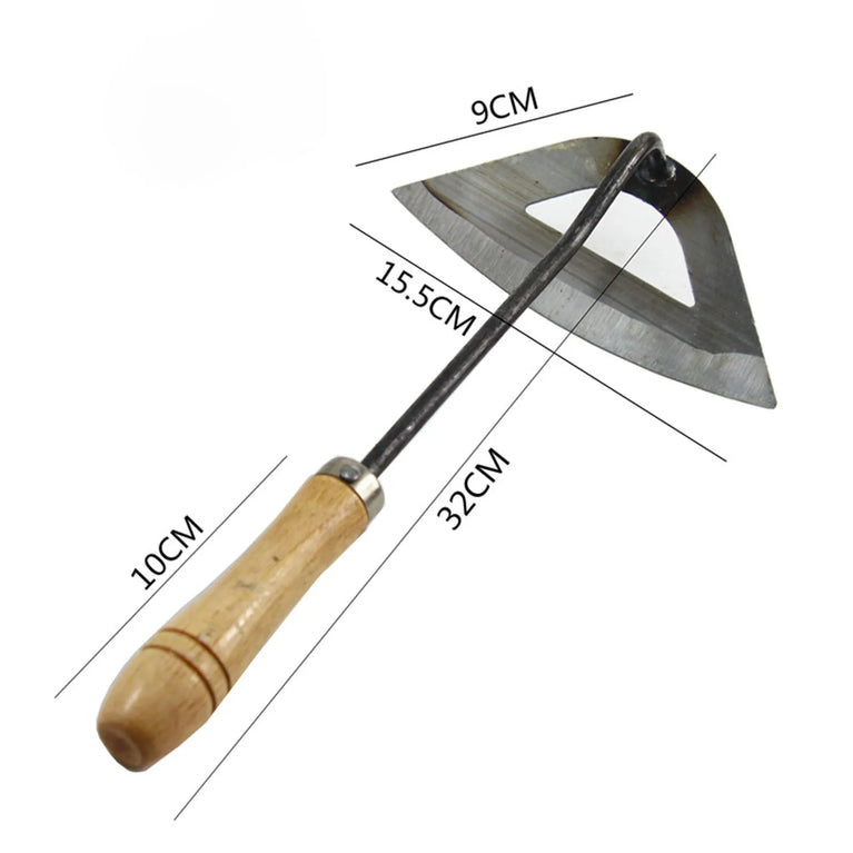 Dual-Purpose Hardened Weeding Hoe | Carbon Steel Gardening Hook