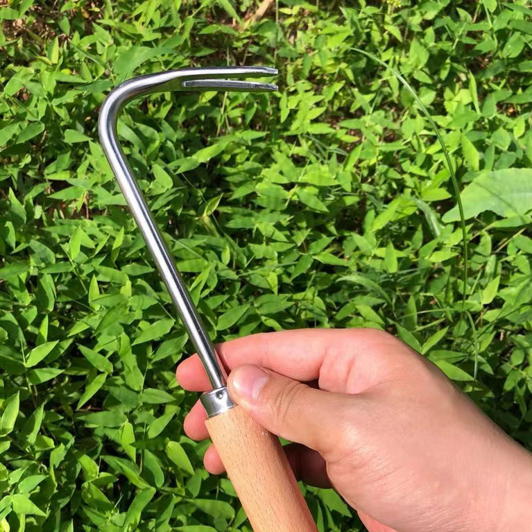 Stainless Steel Weeding Hook Garden Tool for Root Removal and Soil Work