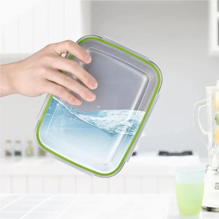 304 Stainless Steel Food Grade Leak Proof Silicone Lid Bento Lunch Box Set Storage Container