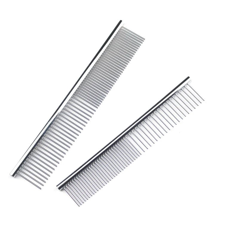 Stainless Steel Dog Comb Long Thick Hair Fur Removal Grooming Dematting Tool