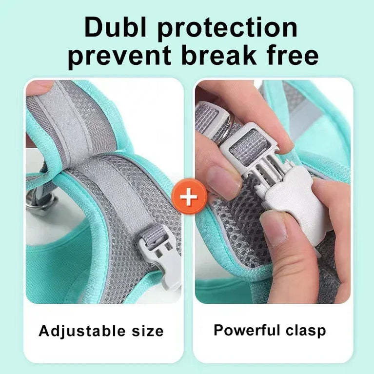 Dog Harness Leash Set Small Dogs Chihuahua Frenchie No Pull Vest