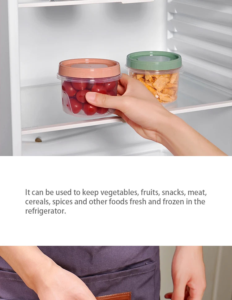 8 Pcs 500ml Food Storage Containers for Refrigerator Organization