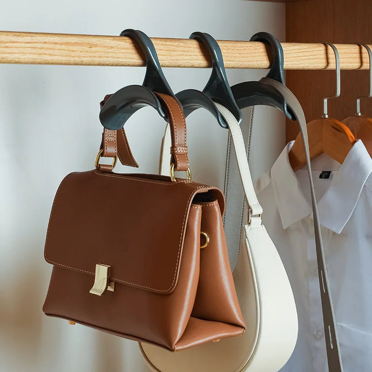 1-10pcs Bag Hanger Hook Handbag Hat Scarf Storage Rack Hangers Wardrobe Backpack Hook Handbag Holder Storage Rack Organization
