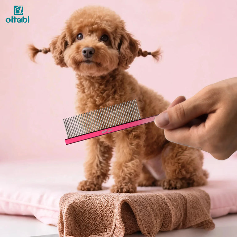 Professional Pet Grooming Comb Gradient Aluminum Stainless Steel Dog Cat Comb Tool