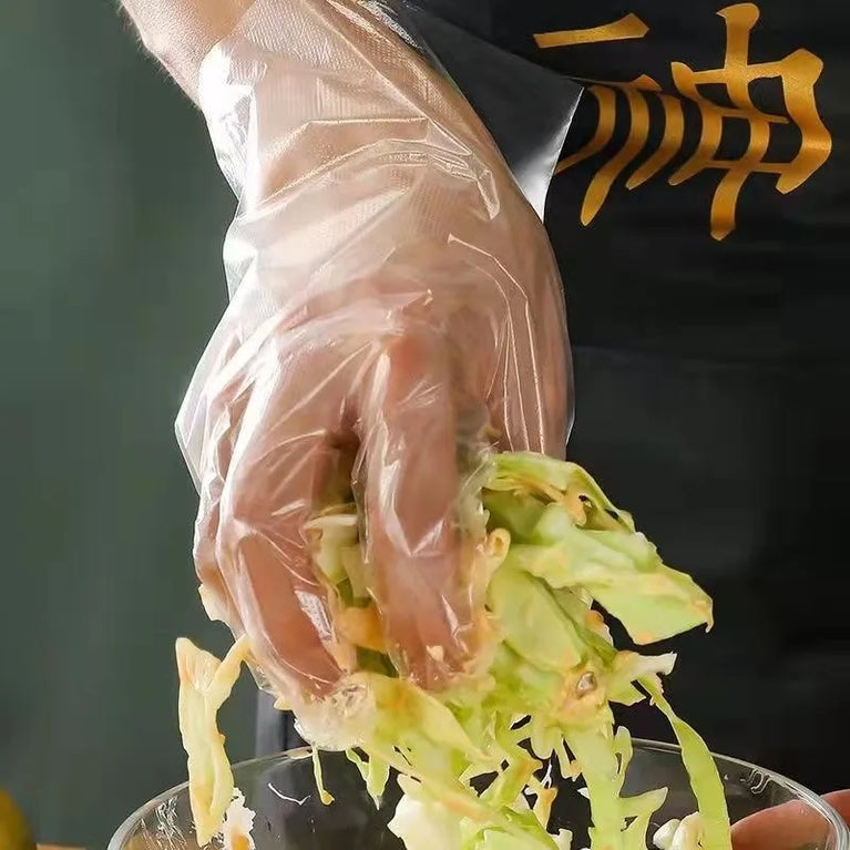 500/100PCS Disposable Gloves Food Grade Plastic Kitchen Gloves