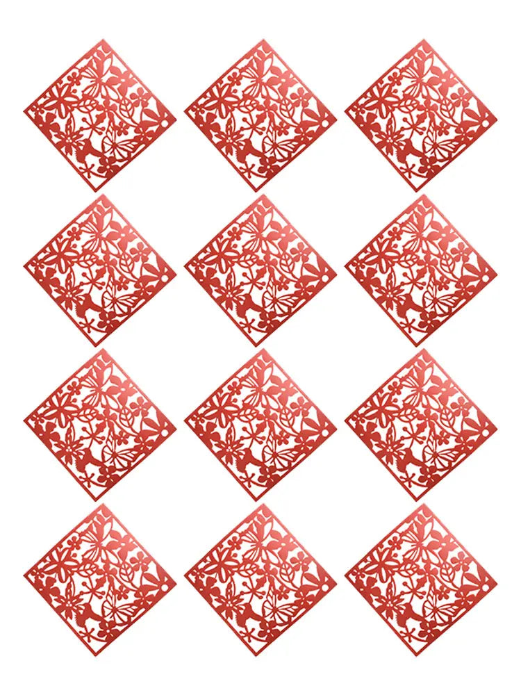 12-Piece Hanging Room Divider Set | Modern Hollow Pattern Space Partition