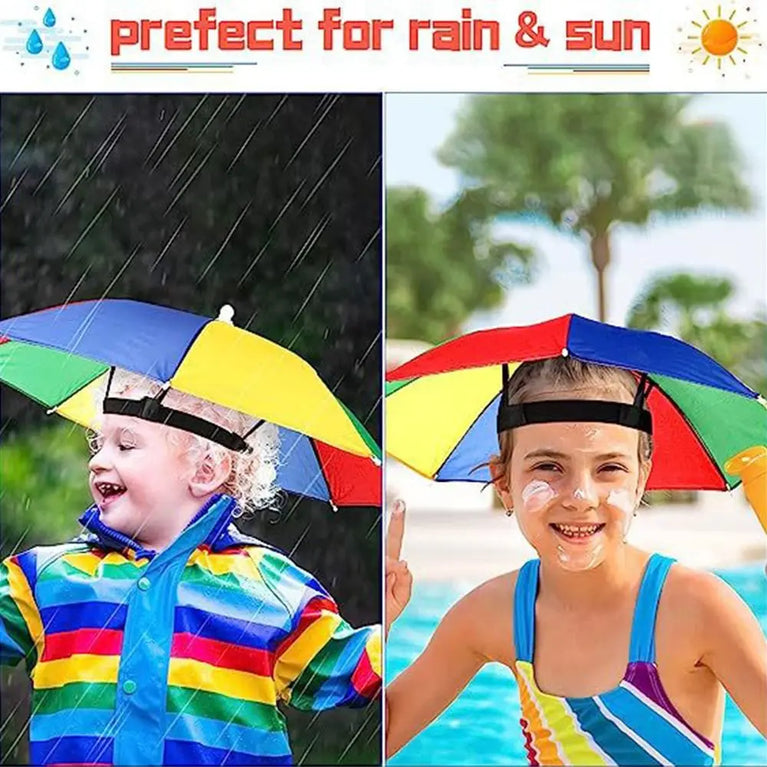 Foldable Head Umbrella Hat | Hands-Free Sun & Rain Protection