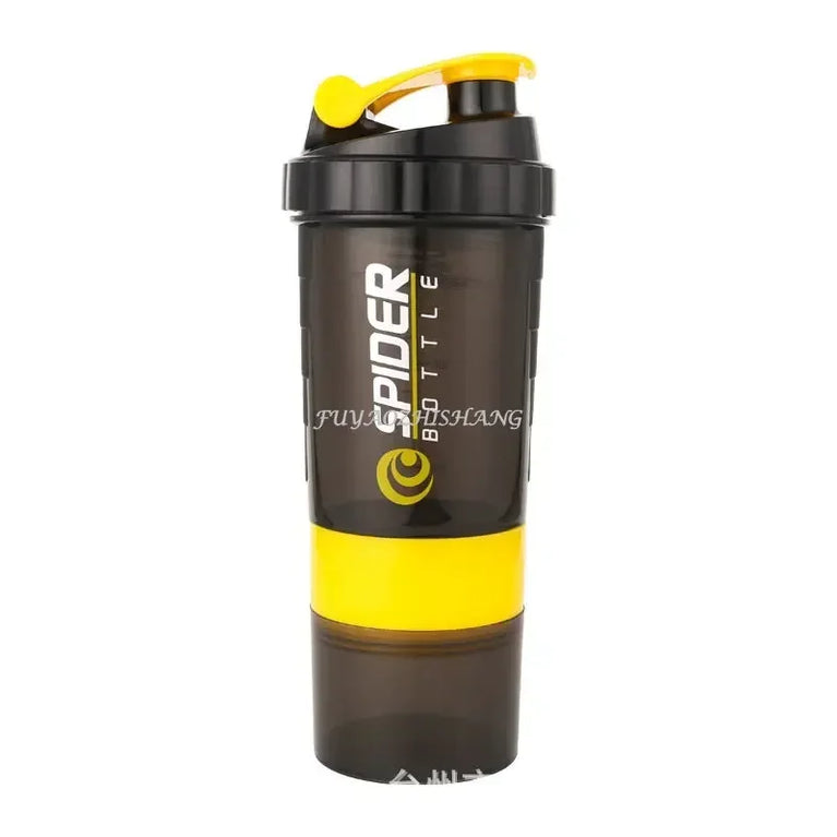 550ML 3 Layer Shaker Protein Mixing Waterbottle Fitness Gym Sports Cup