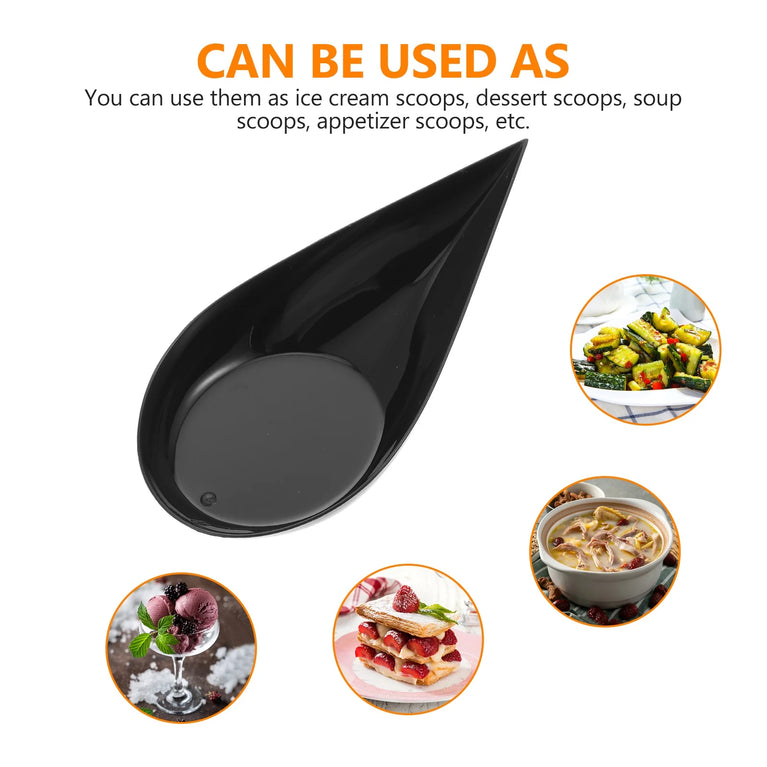 40Pcs Mini Dessert Spoons Ice Cream Appetizer Plastic Serving Spoons Set