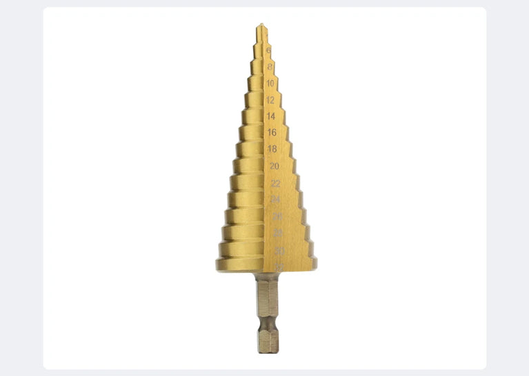 Titanium Step Drill Bit Set | High-Speed Stepped Conical Stage Drills