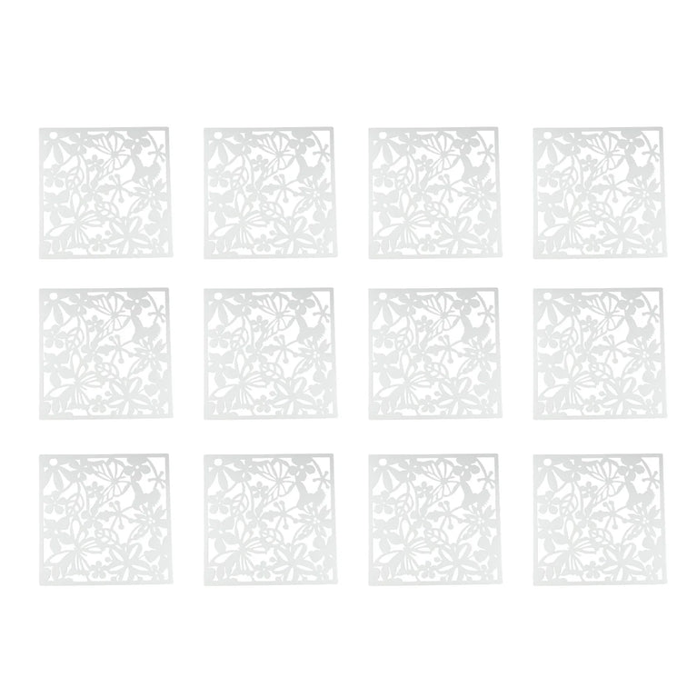 12-Piece Hanging Room Divider Set | Modern Hollow Pattern Space Partition