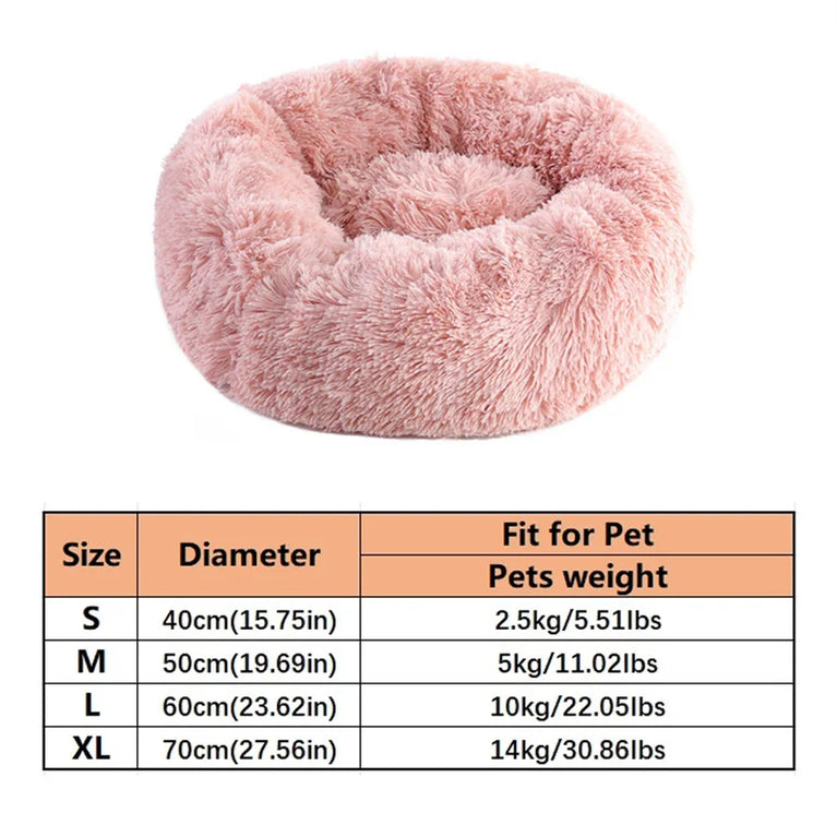 Soft Pet Cat Bed Plush Donut Cat Heating Pad Self Heating Bed Warm Cat