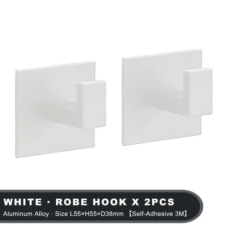 Black Self-Adhesive Wall Hooks For Hanging Keys Clothes Hanger Door Metal Robe Hook Coat Rack Towel Holder Bathroom Accessories