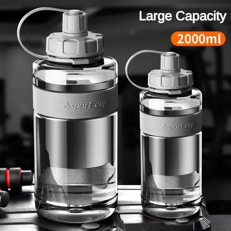 2L Large Capacity Straw Sports Waterbottle Gym School