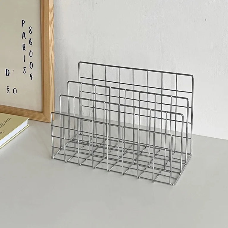 Ins Minimalist Iron Desktop Storage Rack Organizer Bookshelf