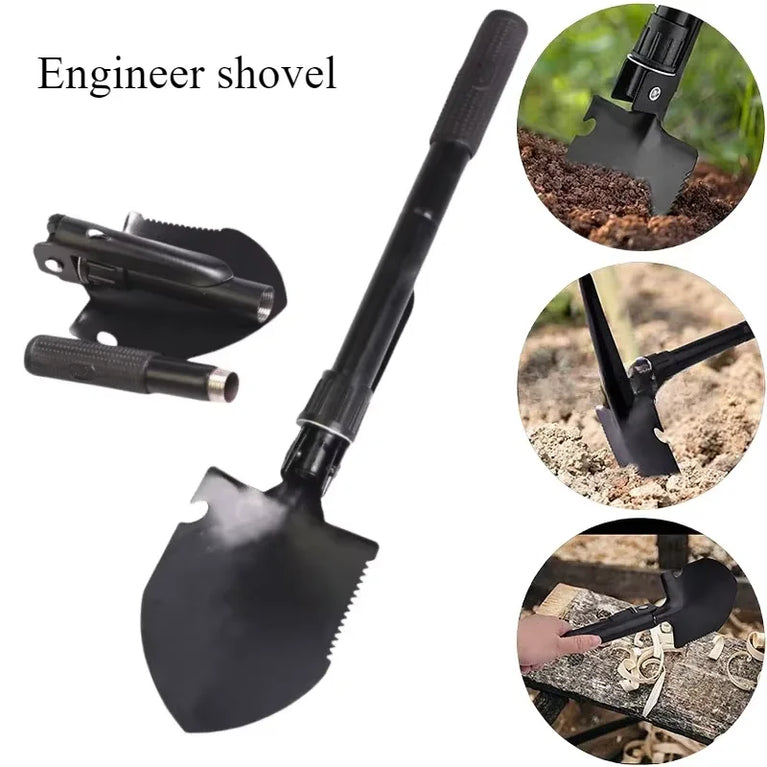 Multifunctional Folding Tactical Shovel | High-Strength Survival EDC Tool