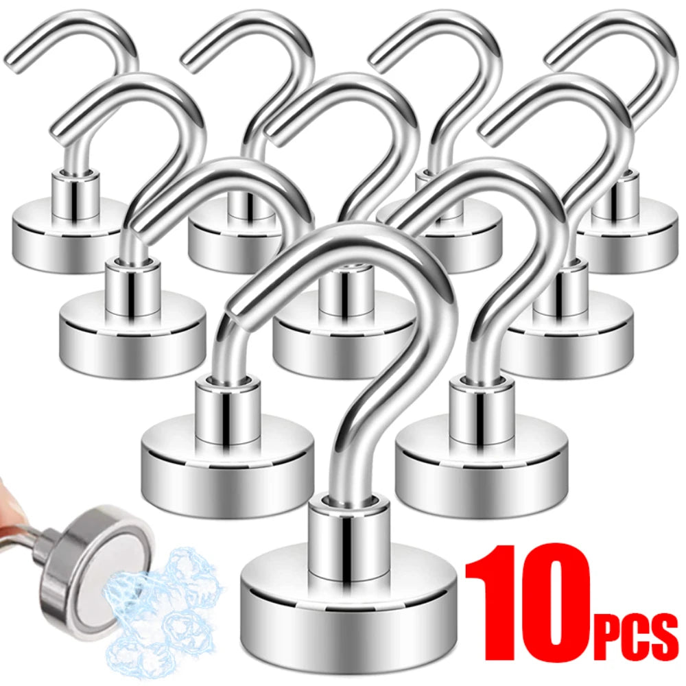 20/1PCS Metal Strong Magnetic Hook Heavy Duty Wall Mounted Hanger