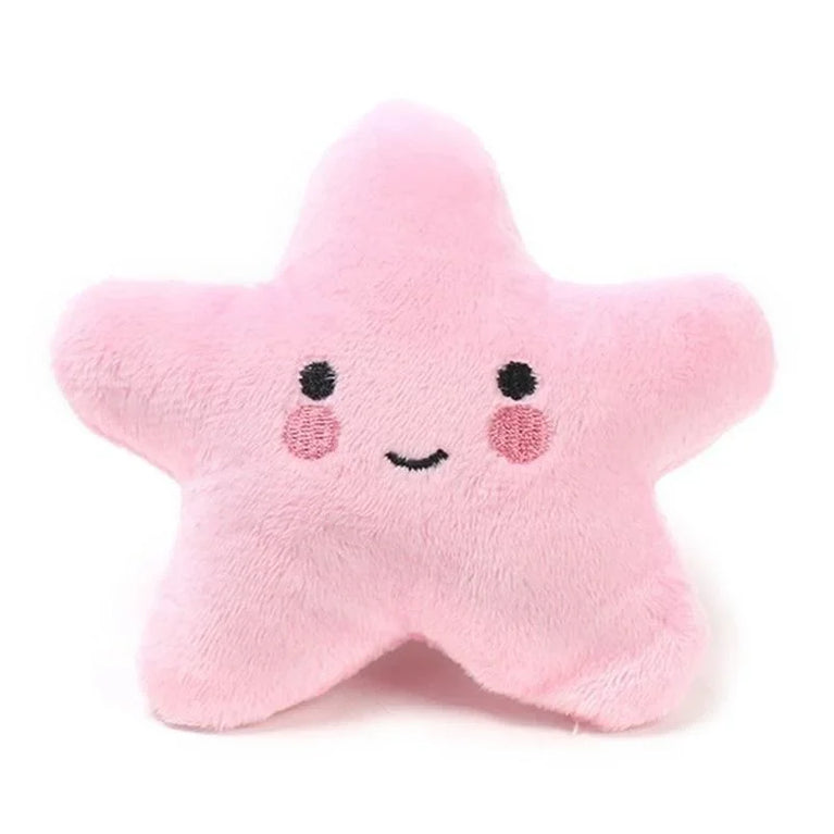 Plush Pentagram Squeaky Dog Toy Interactive Chew Toy Fun