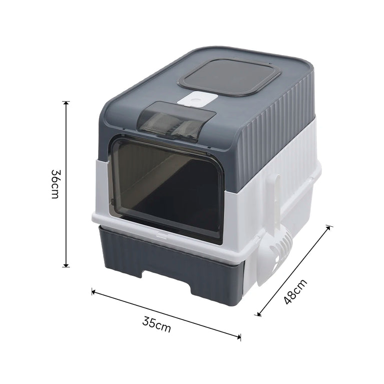 UV Sterilization Cat Litter Box Enclosed Odor Control Easy Clean