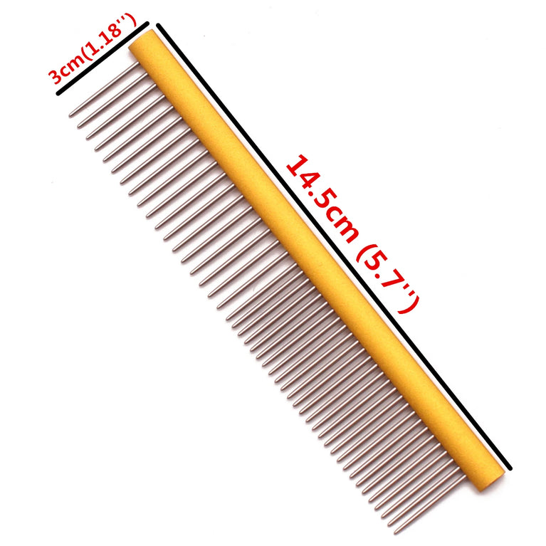 Pet Grooming Combs Aluminum Alloy Brush Professional Dog Comb