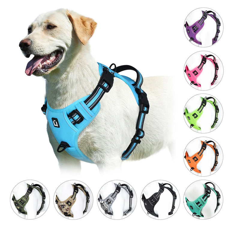 No Pull Adjustable Soft Padded Dog Harness Vest With Control Handle