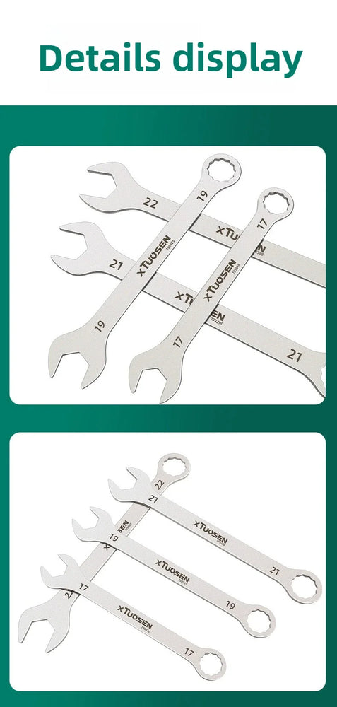Ultra-Thin Combination Wrench | Precision Dual-Purpose Hand Tool