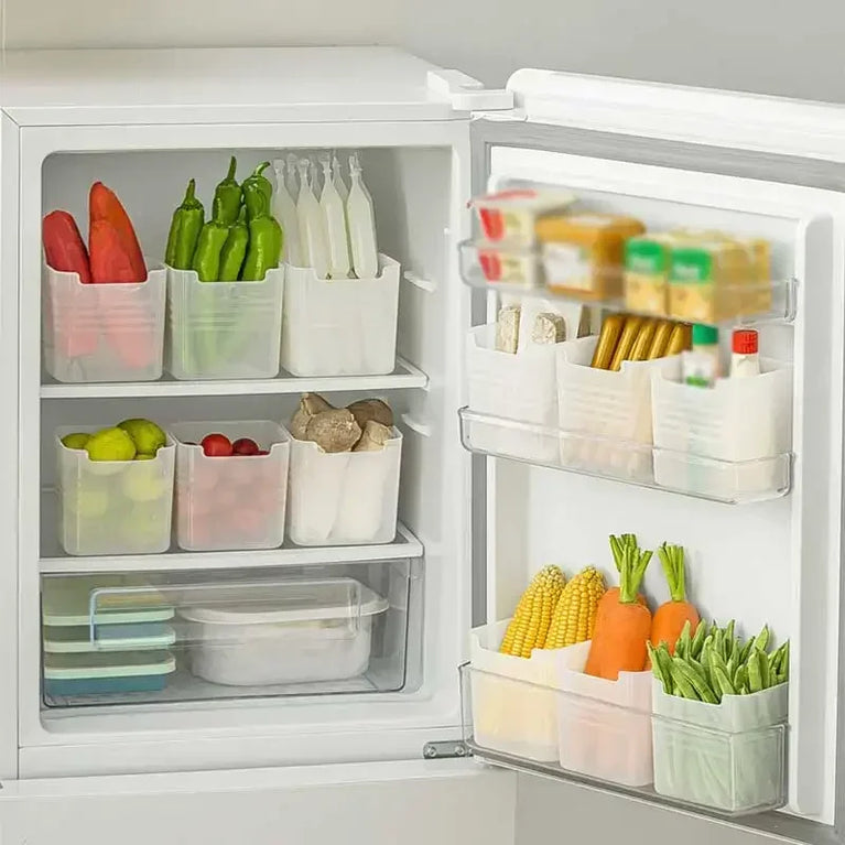 Refrigerator Storage Boxes Fresh Food Organizer Kitchen Container Set