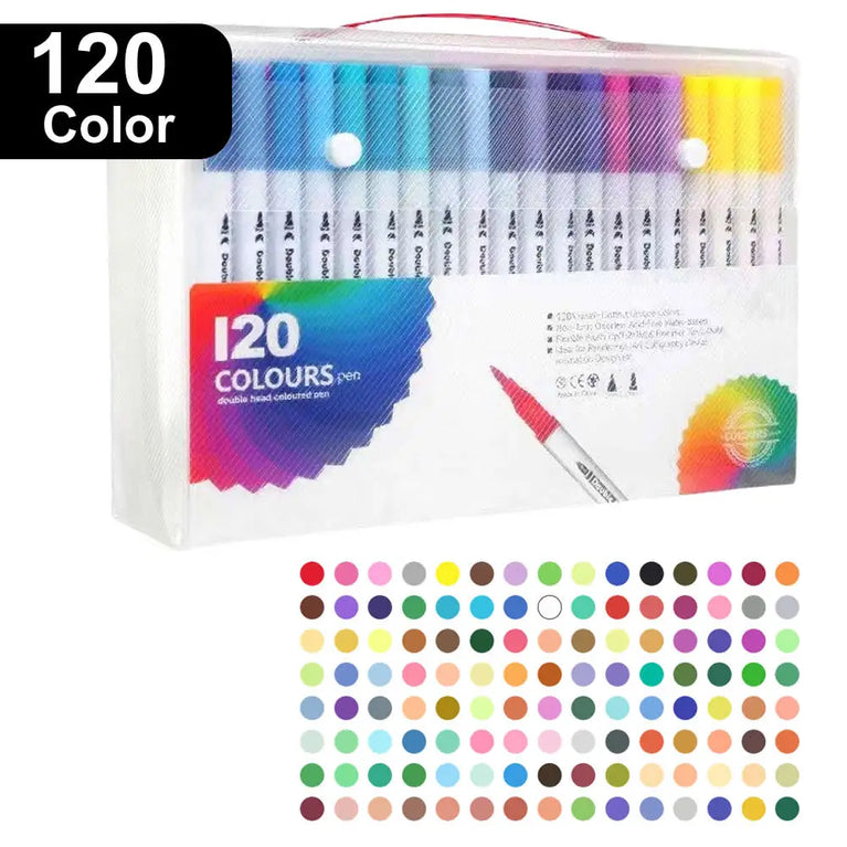 Double-Head Art Markers | Professional Drawing Brush Pen Set