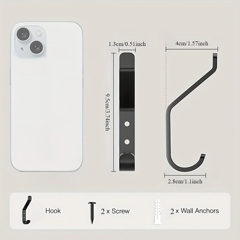 Wall Mounted Hooks for Hanging Coats Hats Backpacks Keys, Utility Hooks for Home Kitchen Bathroom Hanging