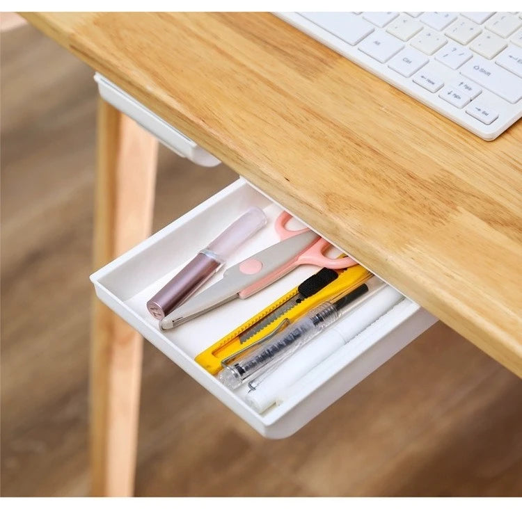 Hidden Storage Box Desk Storage Drawer Self-Adhesive Organizer