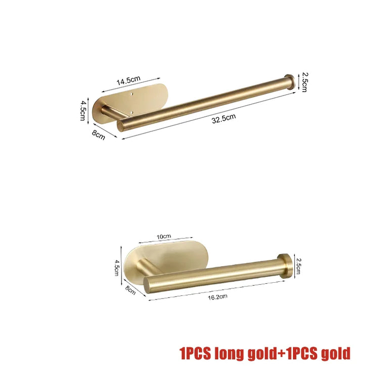 Stainless Steel Paper Towel Holder | Multi-Function Wall Mount & Under Cabinet Rack