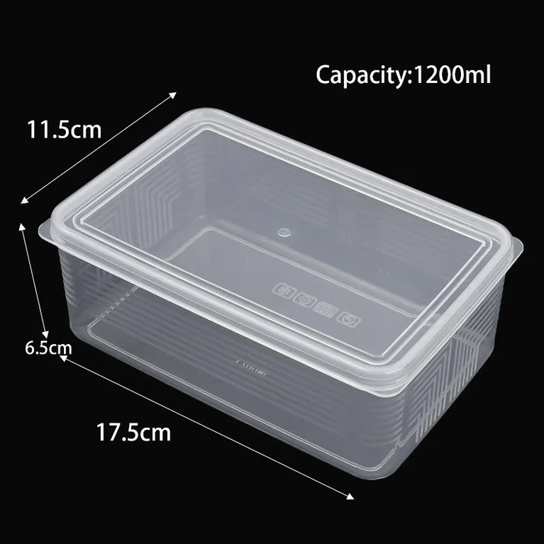 Fresh Keeping Food Storage Box with Lid Refrigerator Organizer Containers Set