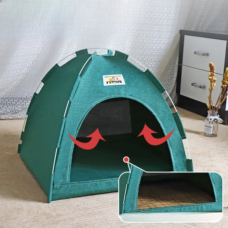 Foldable Cat House Pet Tent Breathable Portable Four Season Nest
