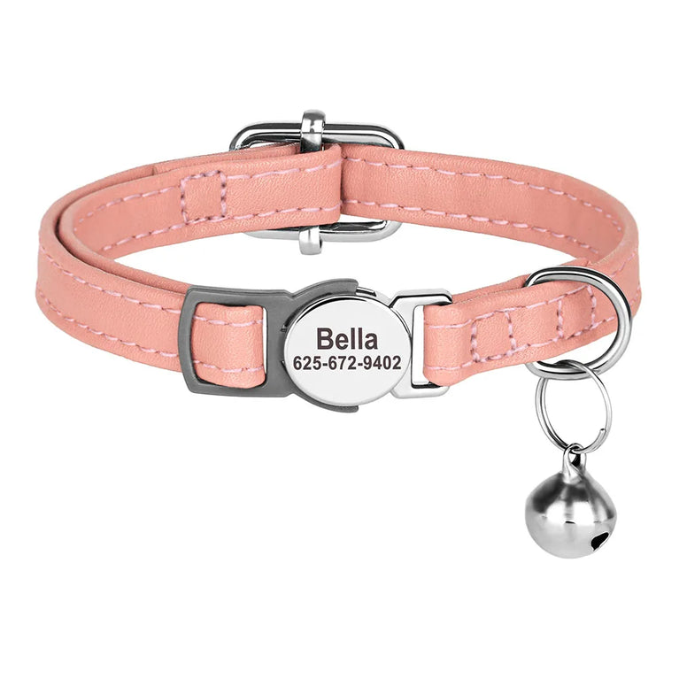 Cat Collar Free Personalized Kitten Collar Engraved Antilost Adjustabl