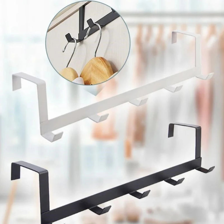 1/3pcs No Drill Over The Door Hooks Wrought Iron Hanger Rack Multipurpose Organizer for Hats Bags Clothes Bathroom Home Storage