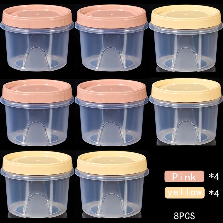 8 Pcs 500ml Food Storage Containers for Refrigerator Organization