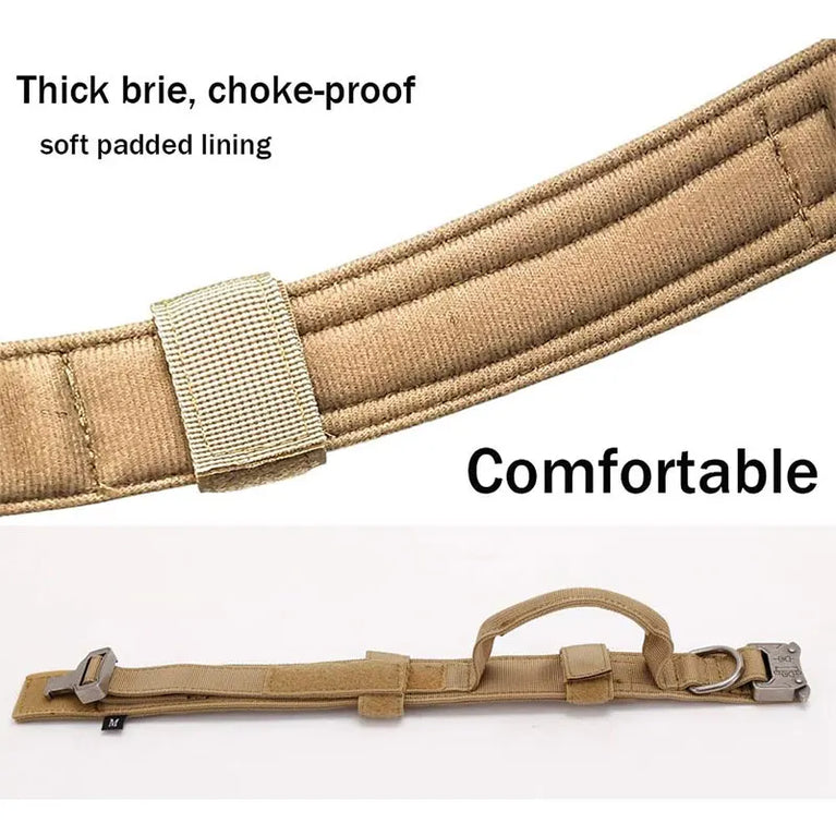 Outdoor Sports Style Tactical Dog Collar Usable Training Traction