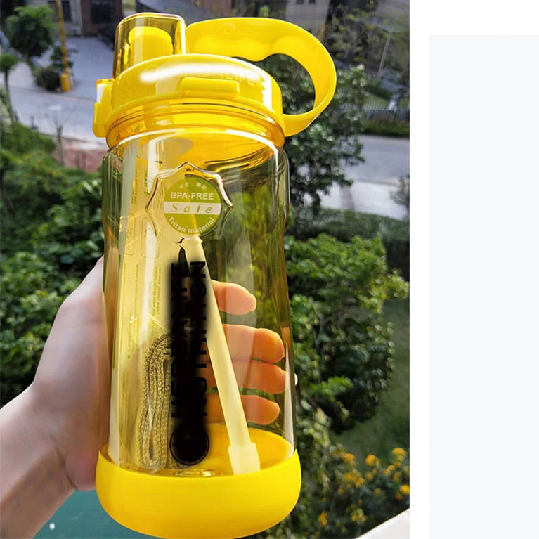 1000ML Straw Sports Waterbottle Tritan Gym Hiking Fitness Bottle