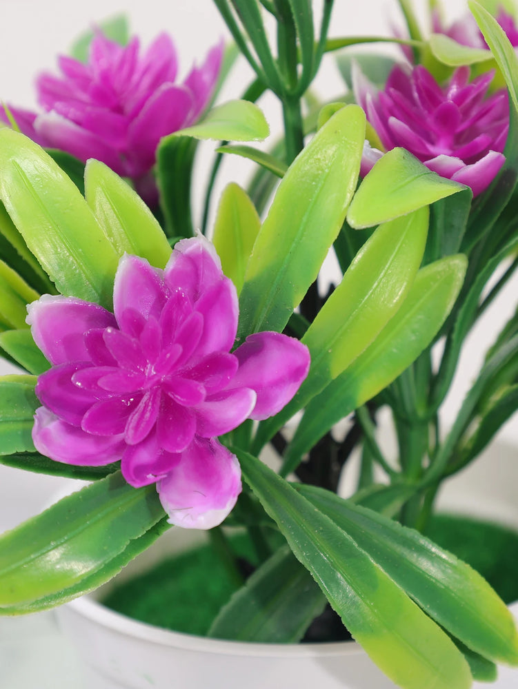 5-Head Miniature Lotus Simulation Bonsai | Creative Desktop Floral Decoration