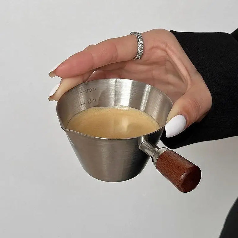 Stainless Steel Coffee Extraction Cup | Professional Espresso Measuring & Ounce Cup