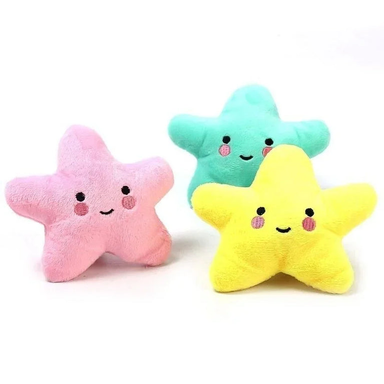 Plush Pentagram Squeaky Dog Toy Interactive Chew Toy Fun