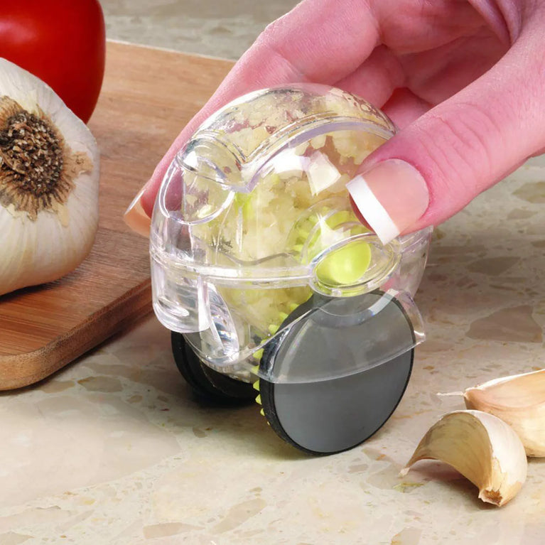 Rolling Garlic Chopper | Manual Roller Press & Mincer