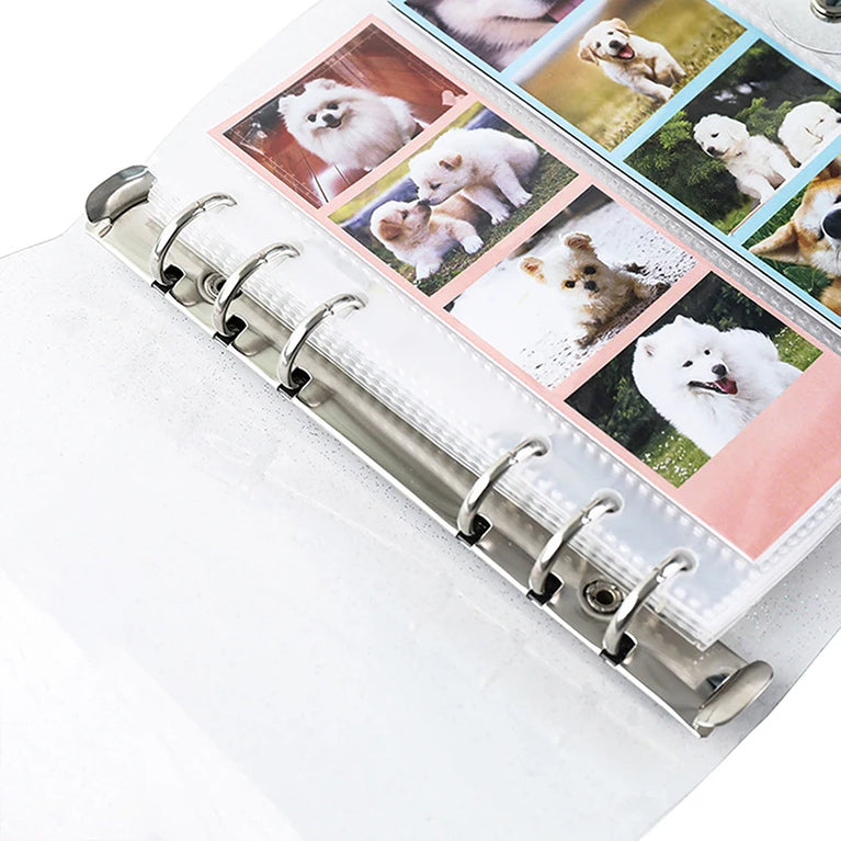 A6 Glitter Photocard Binder | 100-Capacity 2x6 Inch Photo Strip & Bookmark Album