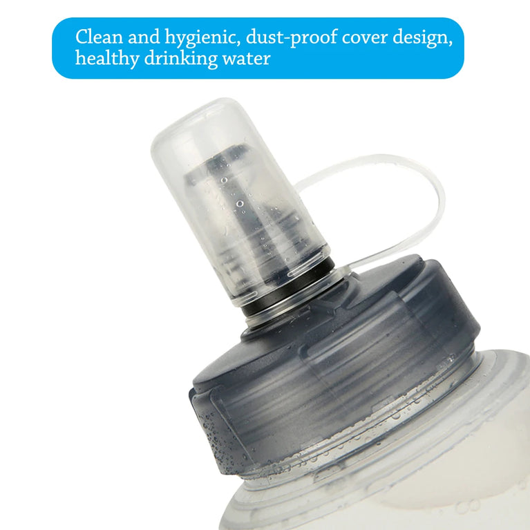 250/500ml Folding Soft Sport Water Bottle Portable Lightweight Camping Running Hydration Bag