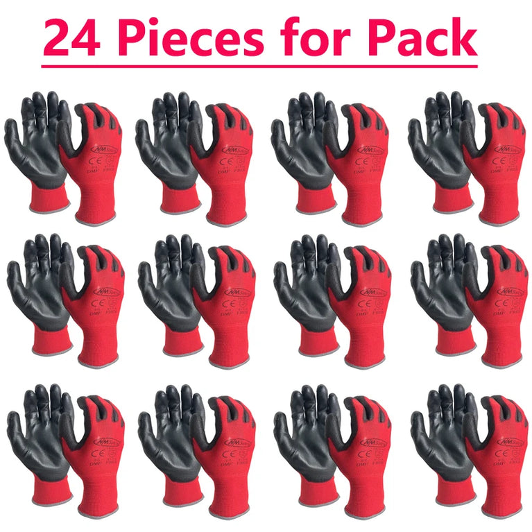 PU Coated Nylon Gardening Gloves Breathable Safety Work Gloves