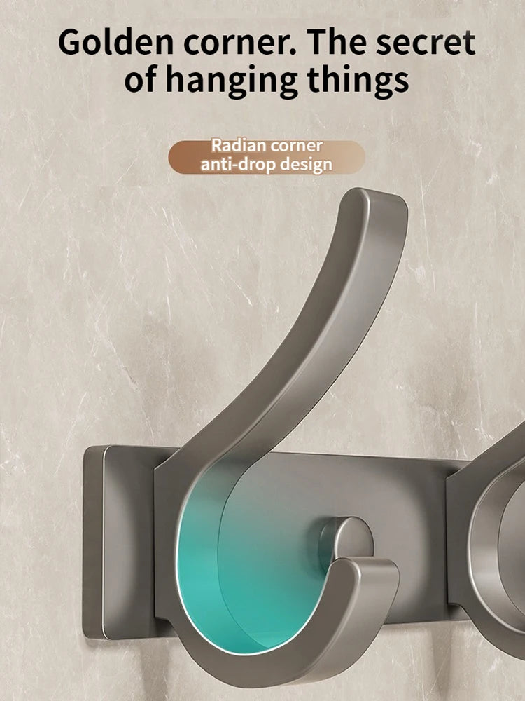 No Drill Wall Hooks Door Behind Clothes Coat Hanger Rack