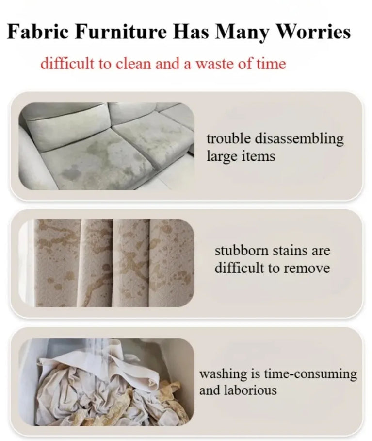 Fabric Sofa Foam Dry Cleaner | Water-Free Multi-Functional Stain Remover